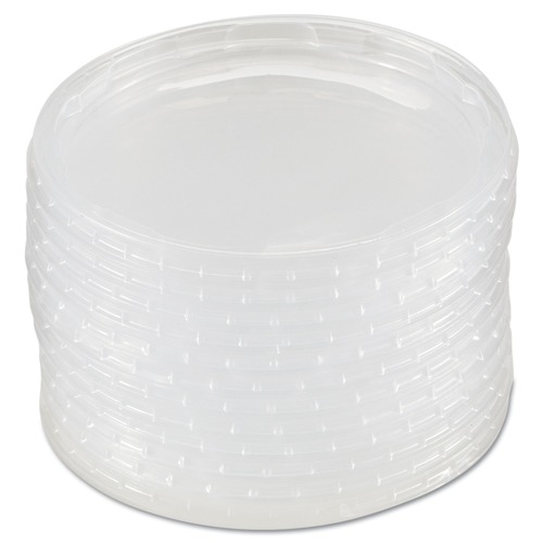 Food Trays, Containers, and Lids | WNA WNA APCTRLID Plug-Style Plastic Deli Container Lids - Clear (50/Pack, 10 Packs/Carton) image number 0