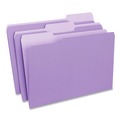 Office Jansan | Universal UNV10525 Legal Size Deluxe 1/3-Cut Colored Top Tab File Folders - Violet/Light Violet (100/Box) image number 1