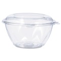 Bowls and Plates | Dart CTR32BD 7 in. x 3.4 in. 32 oz. Tamper-Resistant Plastic Bowls with Dome Lid - Clear (150/Carton) image number 3