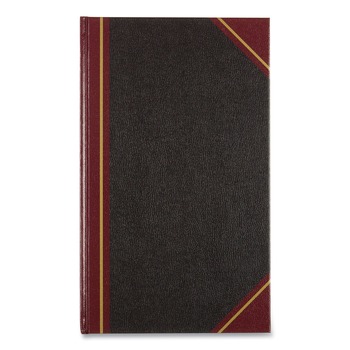 National Texthide 14 x 8.5 Sheets 1-Subject Medium/College Rule Record Book - Black/Burgundy Cover