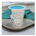 Cups and Lids | SOLO SC378-3008 8 oz Paper Specimen Cups - Blue/White (50/Sleeve, 20 Sleeves/Carton) image number 4