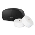 Toilet Paper Dispensers | Morcon Paper VT1004 Valay 5.62 in. x 11.4 in. x 21.2 in. Small Core Jumbo Bath Tissue Dispenser - Black image number 2