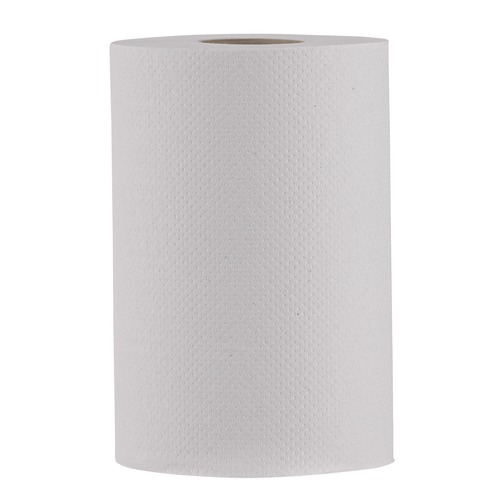 Cleaning & Janitorial Supplies | Boardwalk BWK6250 8 in. x 350 ft. 1-Ply Hardwound Nonperforated Paper Towels - White (12/Carton) image number 0