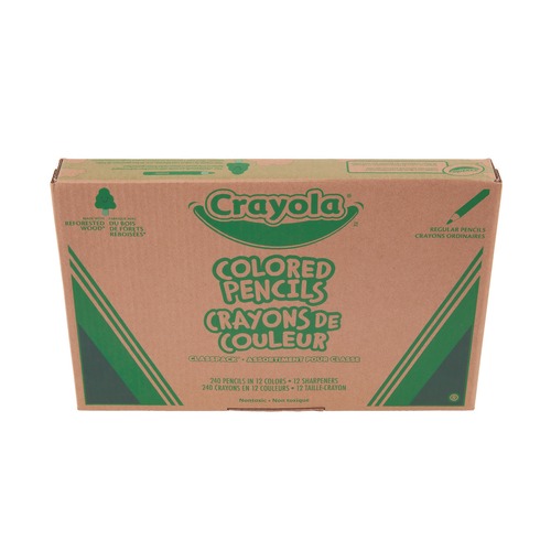 Pens | Crayola 68-7506 Color Pencil Classpack Set with Sharpeners - Assorted Lead and Barrel Colors (240/Pack) image number 0
