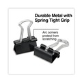 Office Jansan | Universal UNV10199VP Binder Clips in Zip-Seal Bag - Mini, Black/Silver (144/Pack) image number 2