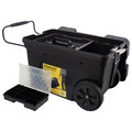 Cases and Bags | Stanley 033026R 29.64 in. x 24 in. x 19.30 in. 17 Gallon Portable Contractor Tool Chest - Black image number 2