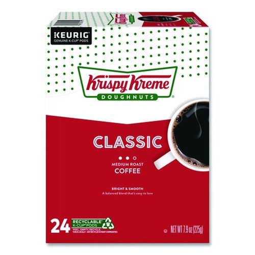 Office Jansan | Krispy Kreme Doughnuts 5000330036 Medium Roast Coffee K-Cups - Classic (24/Box) image number 0