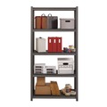 Office Filing Cabinets & Shelves | Alera 26113 36 in. x 18 in. x 72 in. 5-Shelf Steel Shelving Unit with Laminate Shelves - Black/Gun Metal Gray image number 8