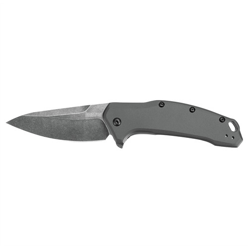 Knives | Kershaw Knives 1776GRYBW Link 3.25 in. Aluminum Blackwash Knife - Gray image number 0