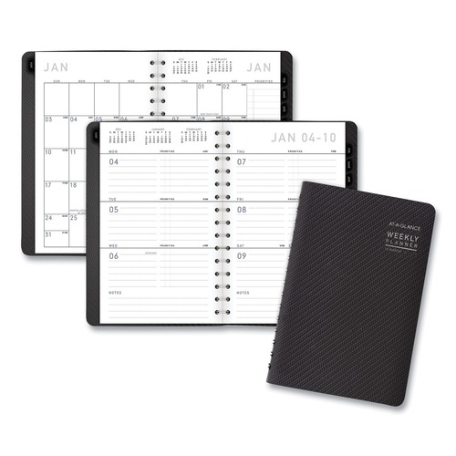 Calendars & Planners | AT-A-GLANCE 70100X45 8.5 in. x 5.5 in. 12-Month (Jan to Dec): 2026 Contemporary Open-Block Format Weekly/Monthly Planner - Graphite Cover image number 0
