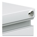  | Alera ALEPBBBFLG 14.96 in. x 19.29 in. x 27.75 in. 3-Drawer File Pedestal with Full-Length Pull - Light Gray image number 2