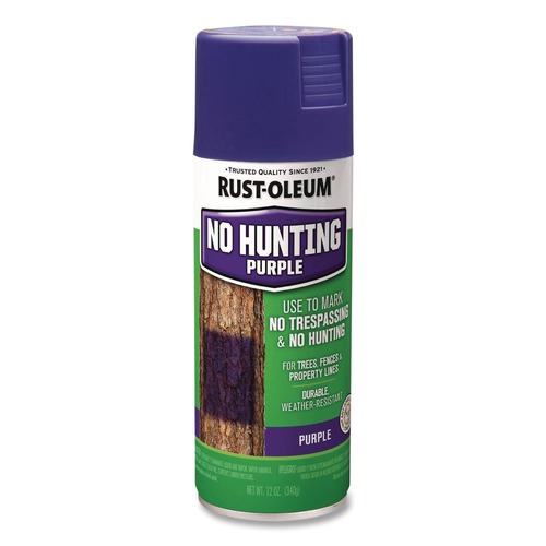 Office Jansan | Rust-Oleum 270970 12 oz. Aerosol Can Specialty No Hunting Spray Paint - Purple image number 0