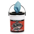 Paper Towels and Napkins | Georgia-Pacific 21501 8.6 in. x 12.2 in. 1-Ply Wet Hand Towels - Fresh Scent, Blue (84/Pail, 6/Carton) image number 2