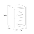 Office Filing Cabinets & Shelves | Alera 26136 15 in. x 25 in. x 28.38 in. Legal-Size 2-Drawer Economy Vertical File - Light Gray image number 5