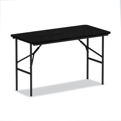 Office Desks & Workstations | Alera 55601 Wood 48 in. x 23-7/8 in. x 29 in. Folding Table - Black image number 0
