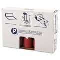 Trash Bags | Inteplast Group WSL4046R Low-Density 45 Gallon 40 in. x 46 in. Commercial Can Liners - Red (100/Carton) image number 1