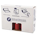 Trash Bags | Inteplast Group WSL4046R Low-Density 45 Gallon 40 in. x 46 in. Commercial Can Liners - Red (100/Carton) image number 1