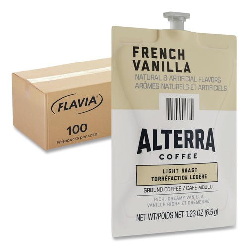 Coffee | FLAVIA 48009 0.23 oz. Pouch Alterra Coffee Freshpack - French Vanilla (100/Carton) image number 0
