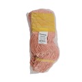 Mops | Boardwalk BWK501OR 5 in. Headband Cotton/Synthetic Fiber Super Loop Wet Mop Head - Small, Orange (12/Carton) image number 1
