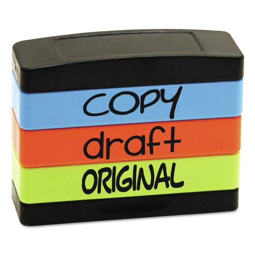 Office Jansan | Trodat 8801 Interlocking Copy Stack Stamp - Assorted Fluorescent Ink image number 0