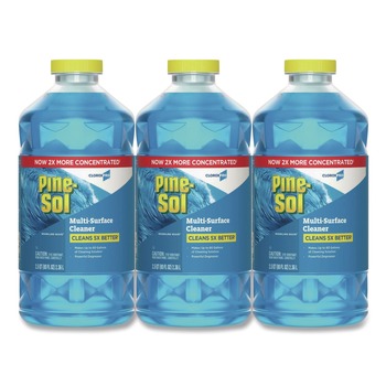 Pine-Sol 80 oz. CloroxPro Concentrated Multi-Surface Cleaner - Sparkling Wave Scent (3/Carton)
