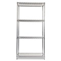  | Alera ALESW503618SR NSF Certified Industrial 36 in. x 18 in. x 72 in. 4-Shelf Wire Shelving Kit - Silver image number 1