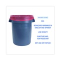 Office Jansan | Boardwalk A6639PRK 33 in. x 39 in. 1.3 mil 33 gal. Linear Low Density Health Care Trash Can Liners - Red (150/Carton) image number 5