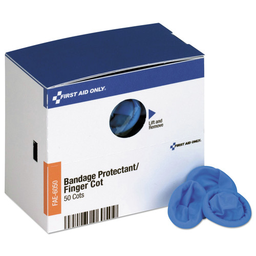 First Aid | First Aid Only FAE-6150 Nitrile Finger Cots Refill for SmartCompliance Gen Business Cabinet - Blue (50/Box) image number 0