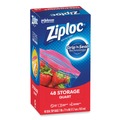 Food Service | Ziploc 351317 1 Quart 1.75 mil. 9.63 in. x 8.5 in. Double Zipper Storage Bags - Clear (9/Carton) image number 4