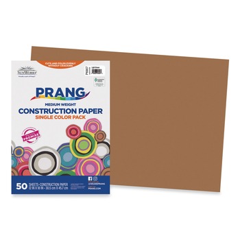 Prang SunWorks 12 x 18 Construction Paper - Light Brown (50/Pack)