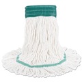 Mops | Boardwalk BWK502WHEA 5 in. Super Loop Cotton/Synthetic Fiber Wet Mop Head - Medium, White image number 1