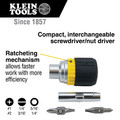 Screwdrivers | Klein Tools 32593 6-in-1 Multi-Bit Ratcheting Screwdriver image number 4