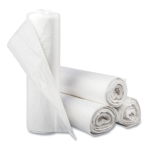 Trash Bags | Inteplast Group S434816N 60 gal. 16 microns 43 in. x 48 in. High-Density Commercial Can Liners - Natural (200/Carton) image number 0