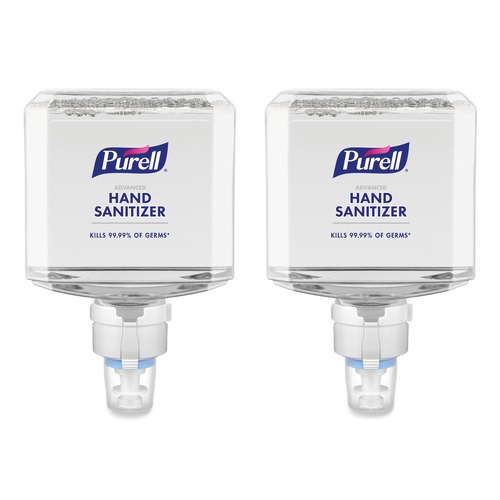 Labor Day Sale! Save $30 off $199! | PURELL 7753-02 1,200 mL Advanced Hand Sanitizer Foam for ES8 Dispensers - Clean Scent (2/Carton) image number 0