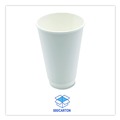 Cups and Lids | Boardwalk BWKDW16HCUP 16 oz Double-Walled Paper Hot Cups - White (500/Carton) image number 5