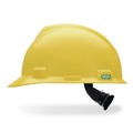 Hard Hats | MSA 477484 V-Gard Slotted Cap with Fas-Trac III Suspension - Yellow image number 0