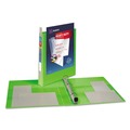 Office Jansan | Avery 79770 11 in. x 8.5 in. 3 Rings 1 in. Capacity Heavy-Duty View Binder with DuraHinge and One Touch EZD Rings - Chartreuse image number 1