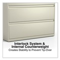  | Alera 25508 42 in. x 18.63 in. x 52.5 in. 4 Legal/Letter Size Lateral File Drawers - Putty image number 4