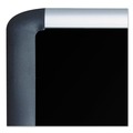 Bulletin Boards | MasterVision MVI030301 36 in. x 24 in. Soft-Touch Bulletin Board - Black Fabric Surface, Black Aluminum Frame image number 2
