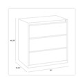 Office Filing Cabinets & Shelves | Alera 26140 30 in. x 18.62 in. x 40.25 in. Three Legal/Letter/A4-Size File Drawers Lateral File Cabinet - Black image number 2