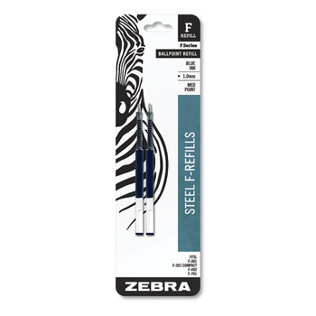 Zebra 85422 Medium Point Blue Ink F-Refills (2-Piece/Pack)