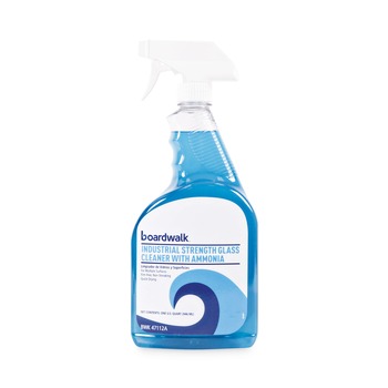 GLASS CLEANERS | Boardwalk BWK47112AEA Industrial Strength 32 oz. Trigger Spray Bottle Glass Cleaner with Ammonia