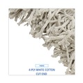 Mops | Boardwalk BWKCM02032S #32 Cut-End Cotton Mop Head - White (12/Carton) image number 6