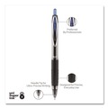 Pens | uni-ball 1736098 Signo 207 Medium 0.7 millimeter Retractable Needle Point Gel Pen - Blue Ink/Clear/Black/Blue Barrel (1-Dozen) image number 2