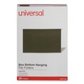 Mothers Day Sale! Save an Extra 10% off your order | Universal UNV14153 1/5-Cut Tab Box Bottom Hanging File Folders - Legal Size, Standard Green (25/Box) image number 0