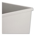 Trash & Waste Bins | Rubbermaid Commercial FG395900GRAY 50 gal. Plastic Untouchable Square Waste Receptacle - Gray image number 3