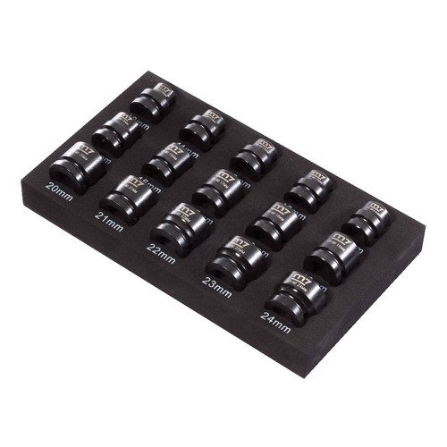Sockets | m7 Mighty Seven MA42015M 15-Piece 1/2 in. Drive Metric Mini Impact Socket Set image number 0