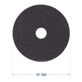 Cleaning Cloths | Boardwalk BWK4015BLA 15 in. Diameter Stripping Floor Pads - Black (5/Carton) image number 2