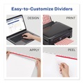 Office Jansan | Avery 11419 8-Tab Color Tabs 11 in. x 8.5 in. Traditional Color Tabs Print and Apply Index Maker Clear Label Dividers (5/Pack) image number 1