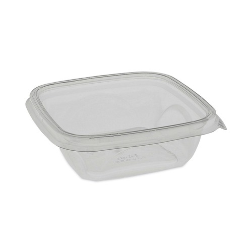 Bowls and Plates | Pactiv Corp. SAC0512 EarthChoice 12 oz. Square Recycled Plastic Bowl - Clear (504/Carton) image number 0